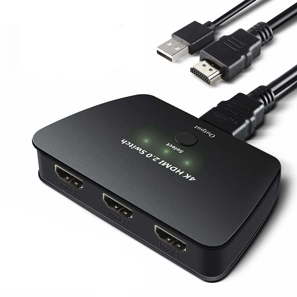 Verilux 4K@60Hz HDMI Switch,4K 60hz HDMI Splitter,Support HDCP2.2,HDR,1080P 3D,HDMI Switcher 3 in 1 Out for Fire Stick,PS5,Sky Box,X Box,Games Consoles,DVD,PC,Roku,fire Cube Etc Verilux 4K@60Hz HDMI Switch,4K 60hz HDMI Splitter,Support HDCP2.2,HDR,1080P 3D,HDMI Switcher 3 in 1 Out for Fire Stick,PS5,Sky Box,X Box,Games Consoles,DVD,PC,Roku,fire Cube Etc